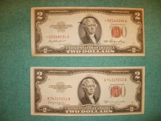 Red Stamped $2 Bills photo