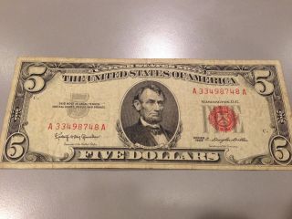1963 Five Dollar Bill photo