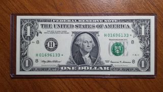 1999 One Dollar Federal Reserve Star Note St Louis Dist Uncirculated photo