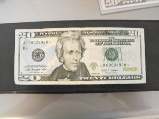 2009 $20 Frn.  Very Low Serial 00024928 Star Note Take A Lqqk photo