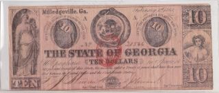 $10 Obsolete Currency The State Of Georgia photo