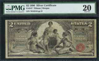 1896 $2 Silver Certificate Fr - 247 - 