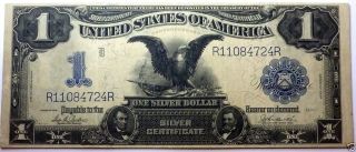 1899 $1.  00 Silver Certificate (black Eagle) - Very Fine/extra Fine Cond. photo