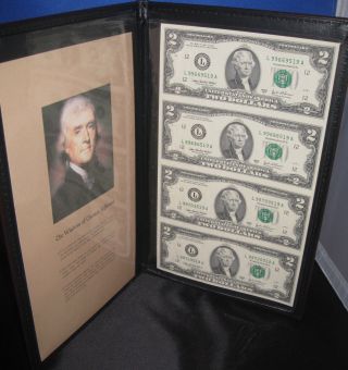 World Reserve Monetary Exchange Uncut Two Dollar Bills 2003 photo