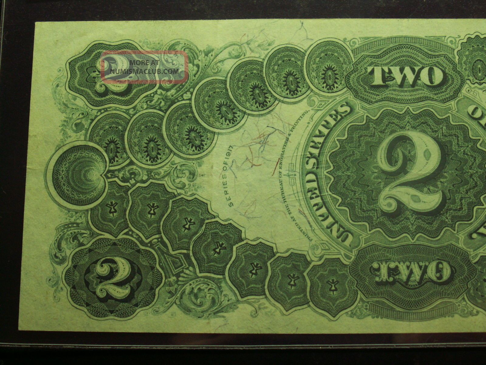 Large 1917 2 Dollar Bill United States Legal Tender Note Fr 57 Pcgs Vf 35