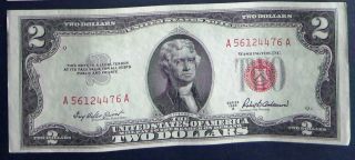 Almost Uncirculated 1953a $2 Red Seal United States Note (a56124476a) photo