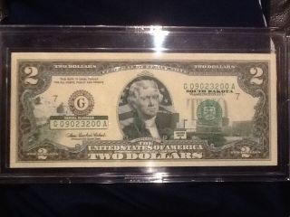 South Dakota $2 Two Dollar Bill - Uncirculated Authentic photo