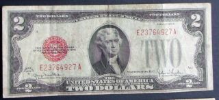 One 1928g $2 Red Seal United States Note (e23764927a) photo