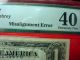 1935 - E $1 Silver Certificate Major Misalignment Error Pmg Certified Xf - - 40 29 Paper Money: US photo 2