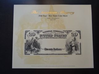 1997 Bep American Allegory Intaglio Print From Bay State Coin Show photo