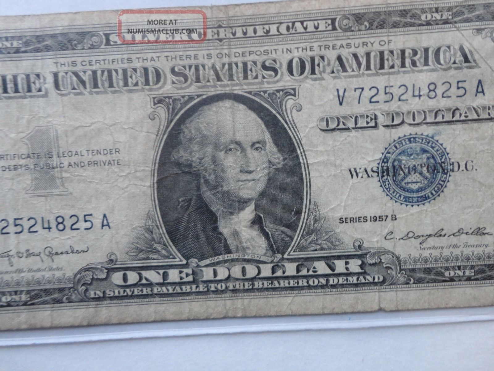 (1957) One Dollar Blue Seal Certificate Small Size Notes photo