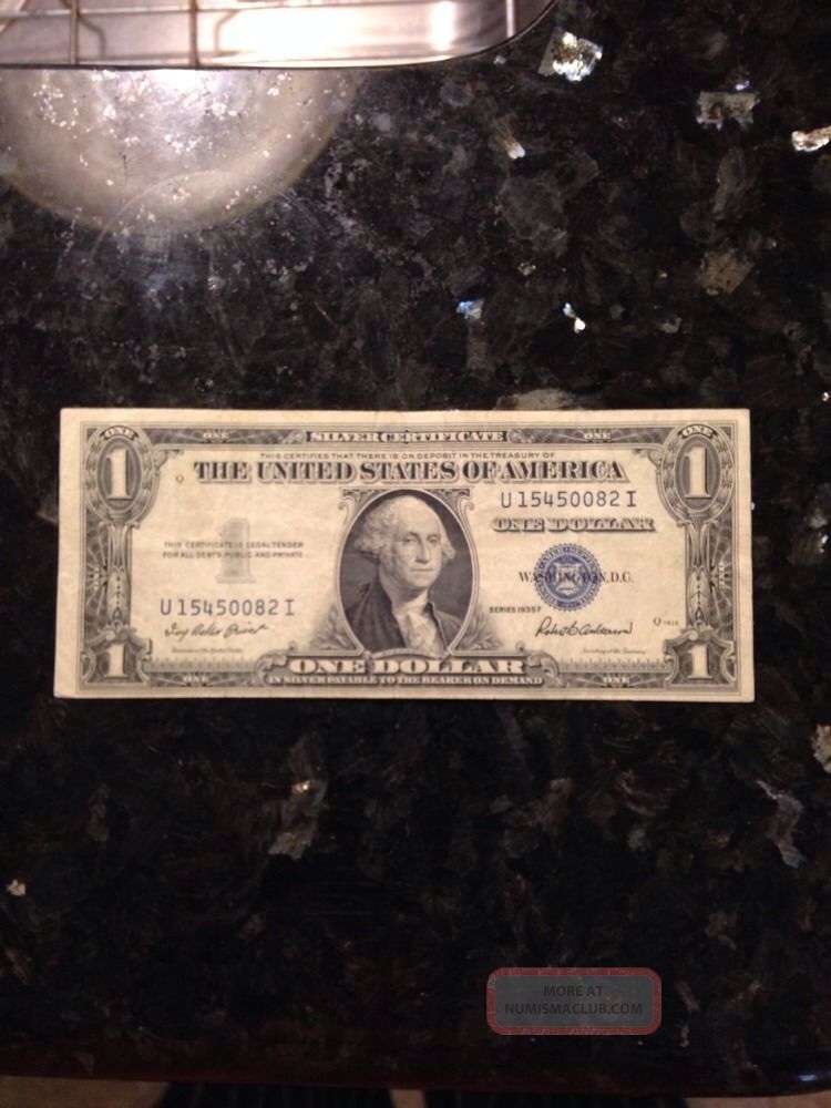 Rare Old 1935 - F U.  S.  Blue Seal $1 One Dollar Bill Silver Certificate Error? Small Size Notes photo