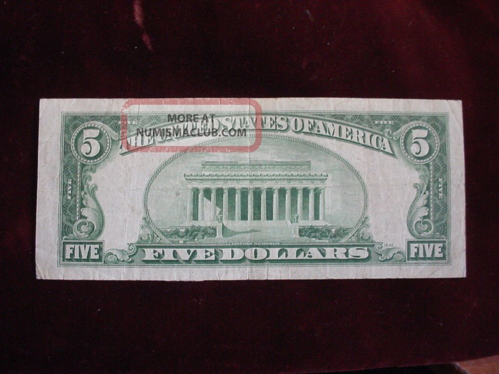 Usd5 Notes 1928d $5 United States Note, Fr - 1525 Very Fine