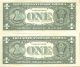 2003 $1.  00 2 Sequential Crisp Uncirculated Notes Small Size Notes photo 1