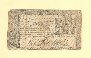 1774 $1/3rd Dollar Maryland Colonial Currency Pmg Very Fine 25 photo