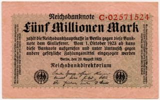 Germany 5.  000.  000 Mark 1923 C02571524 photo
