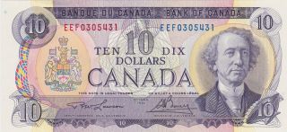 Canada 1971 $10.  00 Lawson & Bouey No.  Eef0305431 Unc. photo