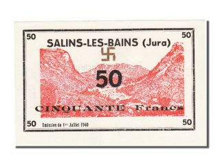 World War Ii Emergency Issues,  Salins - Les - Bains,  50 Francs,  1940 photo