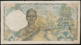 French West Africa 1000 Francs 27.  11.  1948,  P.  42 photo