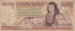 Mexico: 1000 Pesos,  P - 80b,  7 - 8 - 1984,  Juana De Asbaje photo