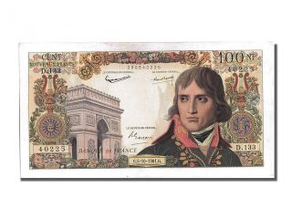 French Paper Money,  100 Nouveaux Francs Type Bonaparte,  05 Octobre 1961, . . . photo