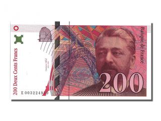 French Paper Money,  200 Francs Type Eiffel photo