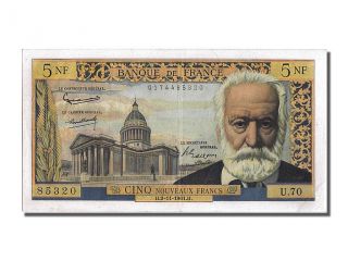 French Paper Money,  5 Nouveaux Francs Type Victor Hugo,  02 Novembre 1961, . . . photo