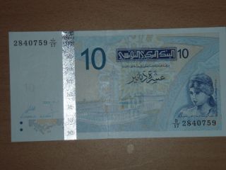 Tunisia 10 Dinars Unc photo