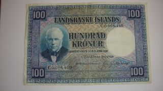 Iceland 100 Kronur 1928 Serial 8,  480 photo