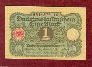 Germany 1 Mark 1920 Bank Note photo
