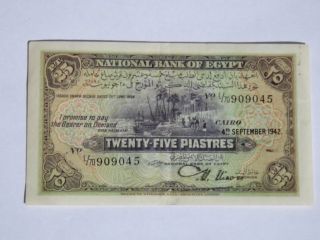 1942 National Bank Of Egypt 25 Piastres - photo