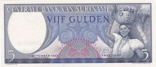 Suriname: 5 Gulden,  1 - 9 - 1963,  P - 120,  Crisp Unc photo