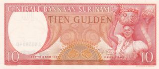 Suriname: 10 Gulden,  1 - 9 - 1963,  P - 121,  Crisp Unc photo