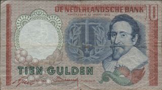 Netherlands,  10 Gulden,  23.  3.  1953,  P 85,  Prefix Cgg photo