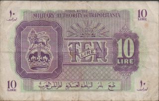 Libya,  10 Lire,  Nd.  1940 ' S,  M 4,  Ww Ii Issue photo
