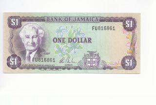 Jamaica 1 Dollar One Uncirculated Unc Fu816861 photo