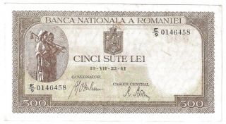 (r411140) Romania Paper Note - 500 Lei 1941 - Aunc photo