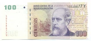 Argentina Note 100 Pesos 2012 Serial Y M.  Del Pont - Boudou P 357 Unc photo