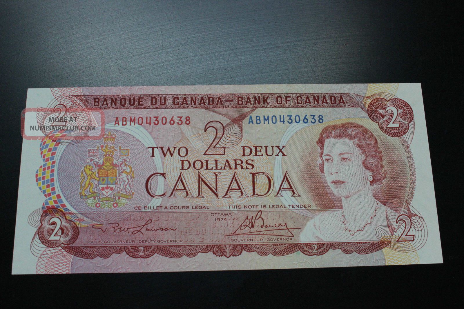 Canadian 1974 $2 Bill. The Bill Is, Crisp & Uncirculated.