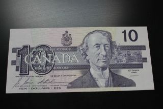 Canadian 1989 $10 Bill Bird Series.  The Bill Is,  Crisp & Uncirculated. photo