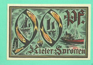 Germany Kiel 90 Pfg.  1921 Unc Gem Notgeld 56318 (bg 4) photo
