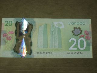 Very Rare Canadian Twenty Dollar Polymer Serial Number Error Misprint Vg+ photo