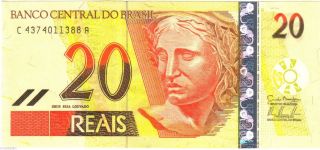 Brazil 2000 ' S Banknote 20 Reais Fauna Money Animal American Currency Unc Brasil photo