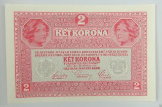 Austria Paper Money 2 Kronen 1917 Unc photo