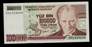Turkey 100000 Lira L.  1970 Pick 206 Unc. photo
