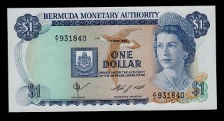 Bermuda 1 Dollar 1984 A/7 Pick 28b Unc. photo