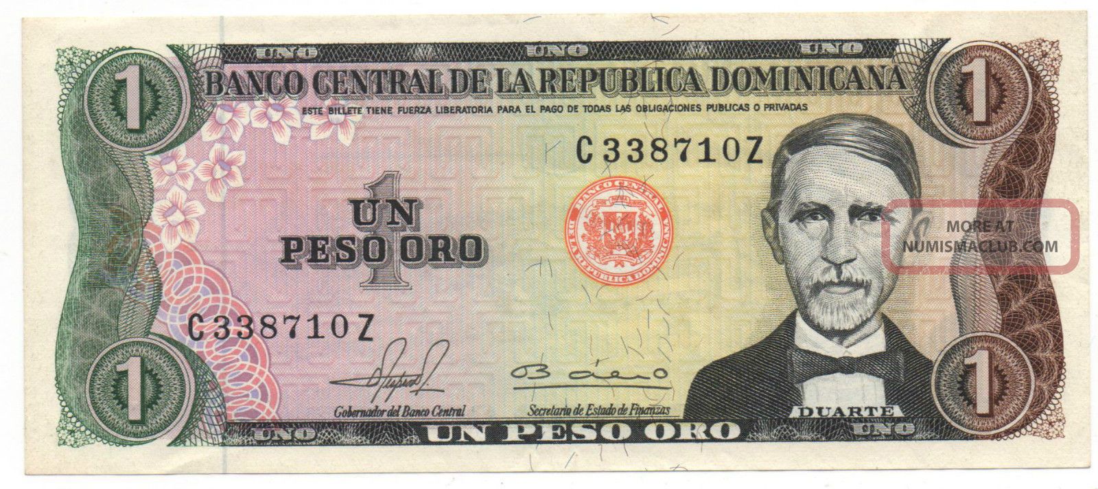 Dominican Republic 1 Peso 1981 Pick 117 Look Scans