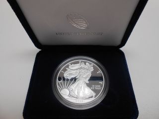 2013 W American Eagle Silver Proof Coin In Velvet & Satin Case 1 Oz From photo