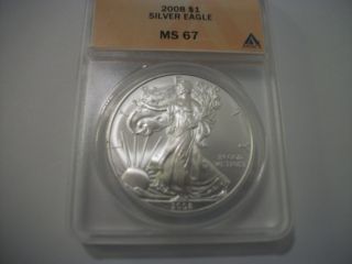 2008 Silver Eagle,  Ms 67 photo