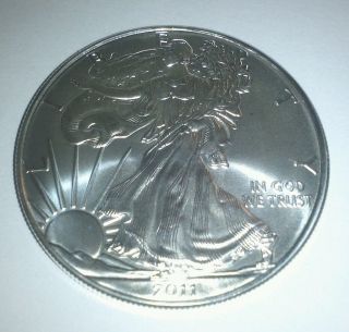 2011 Silver American Eagle 1 Oz.  Bullion Coin.  999 Fine photo